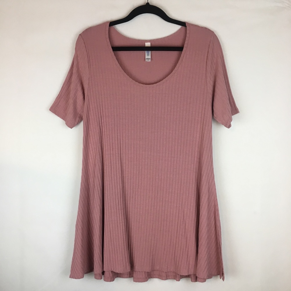 LulaRoe Rose Blush Pink Shift Dress